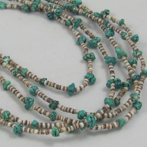 Vintage Southwestern Turquoise and Heishi Necklace